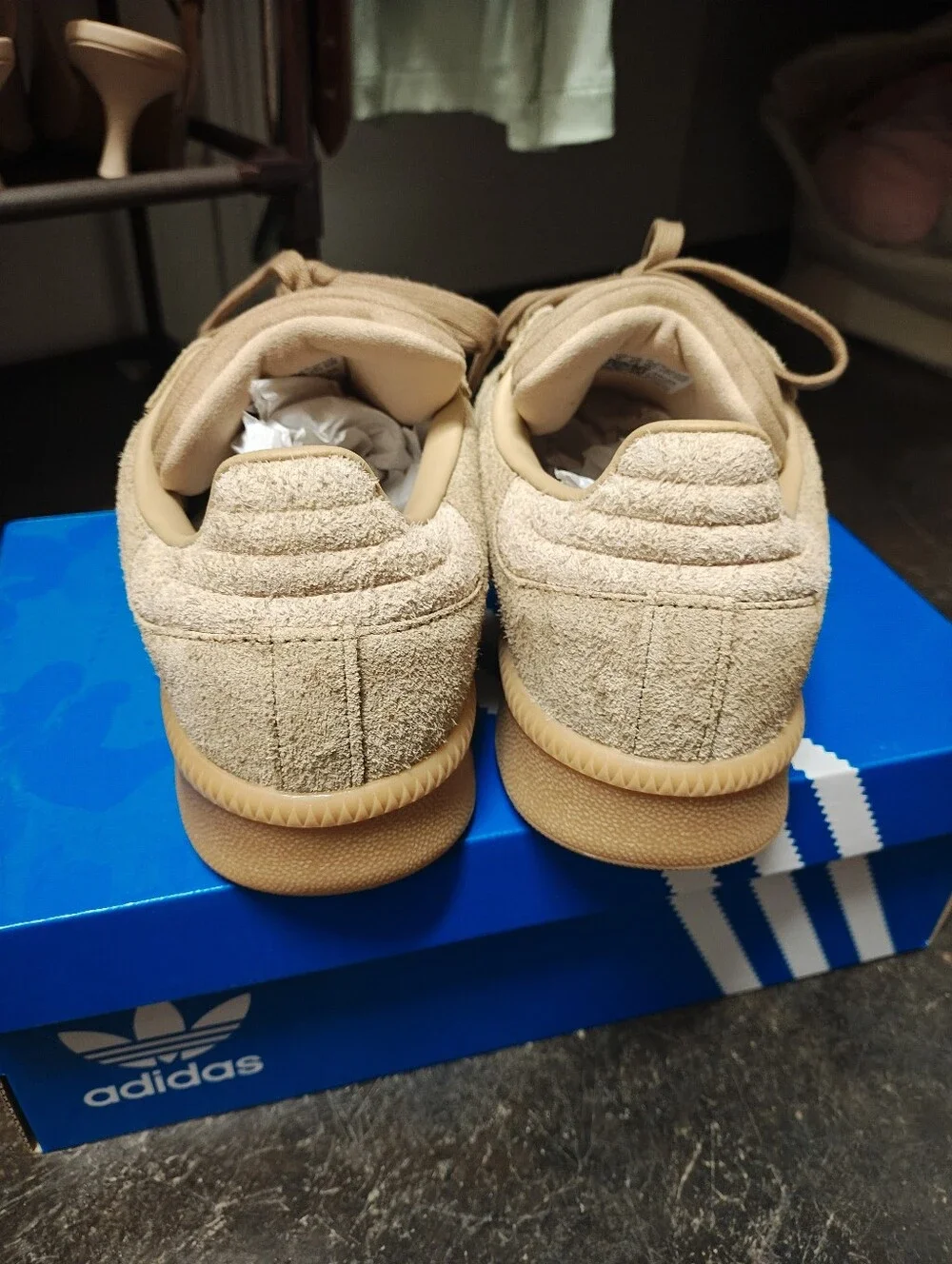 adidas Samba Tan Suede Sneakers with Gum Sole